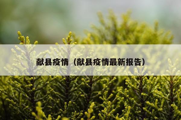献县疫情（献县疫情最新报告）