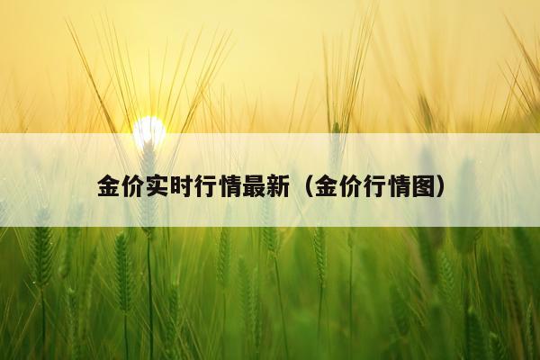 金价实时行情最新（金价行情图）
