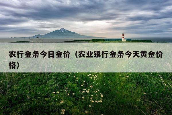 农行金条今日金价（农业银行金条今天黄金价格）