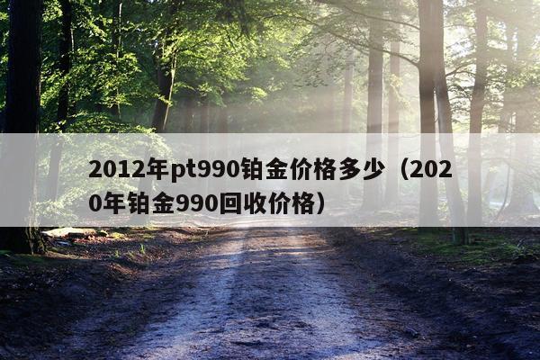2012年pt990铂金价格多少(2020年铂金990回收价格)