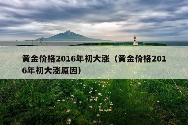 黄金价格2016年初大涨（黄金价格2016年初大涨原因）