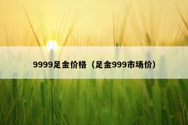9999足金价格(足金999市场价)