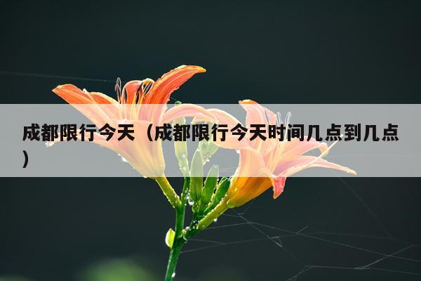 成都限行今天（成都限行今天时间几点到几点）