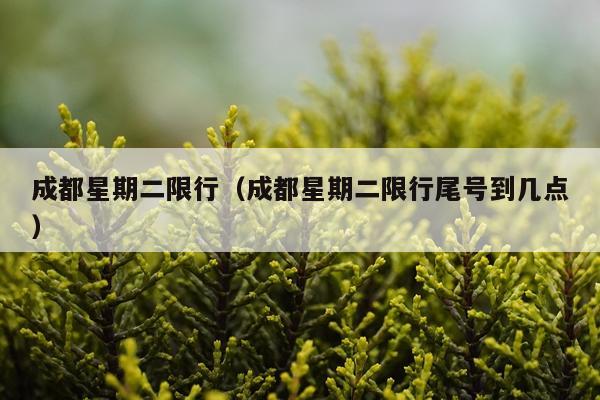 成都星期二限行（成都星期二限行尾号到几点）