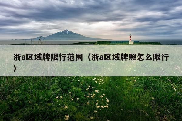 浙a区域牌限行范围（浙a区域牌照怎么限行）