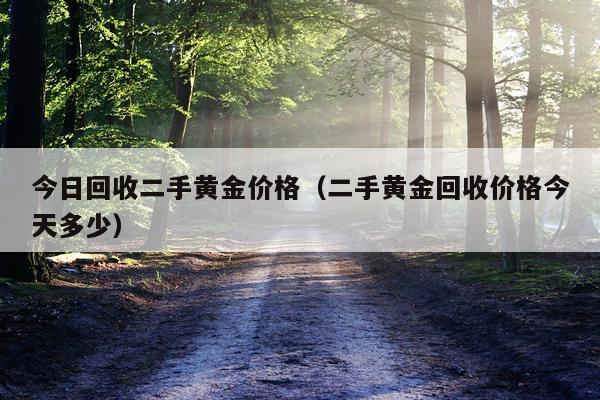 今日回收二手黄金价格（二手黄金回收价格今天多少）