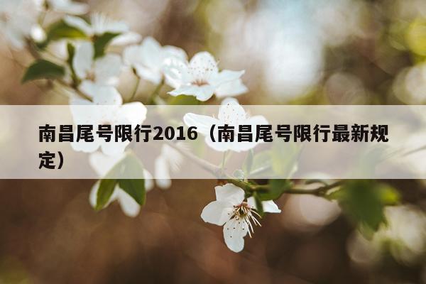 南昌尾号限行2016（南昌尾号限行最新规定）