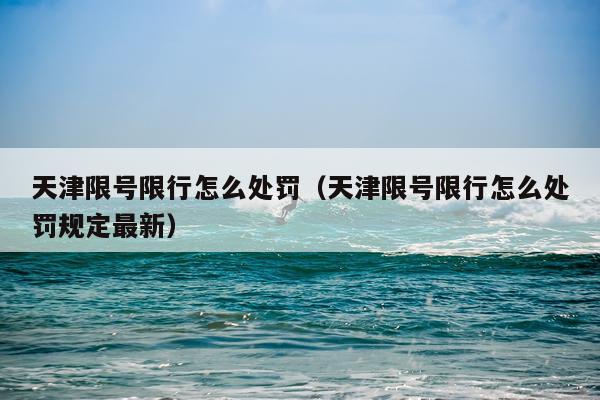 天津限号限行怎么处罚（天津限号限行怎么处罚规定最新）