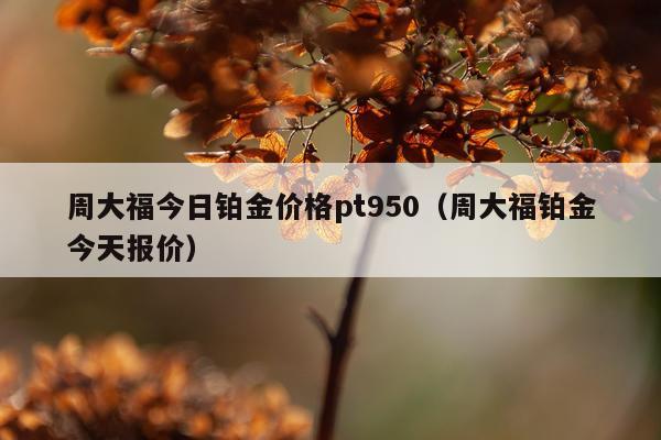 周大福今日铂金价格pt950(周大福铂金今天报价)