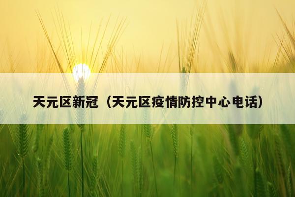 天元区新冠（天元区疫情防控中心电话）