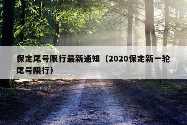 保定尾号限行最新通知（2020保定新一轮尾号限行）