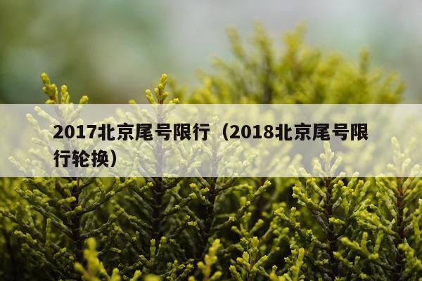 2017北京尾号限行（2018北京尾号限行轮换）