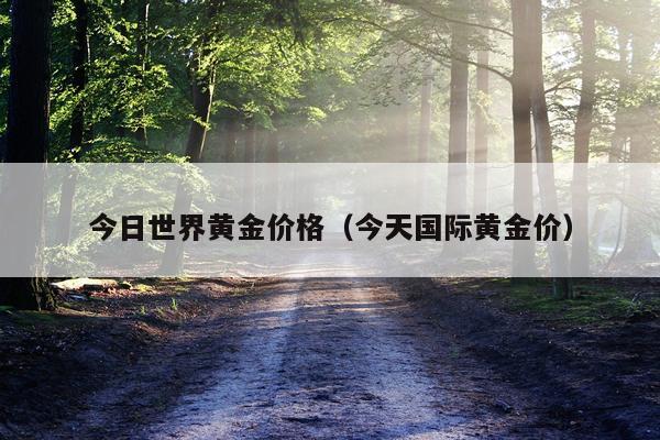 今日世界黄金价格（今天国际黄金价）