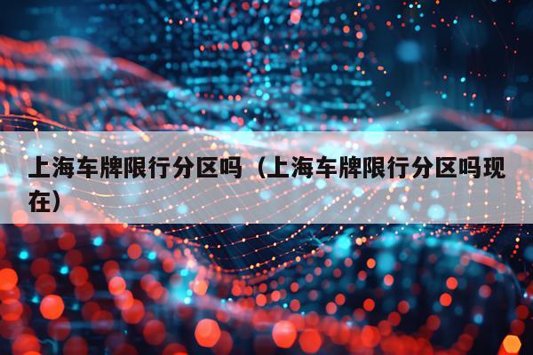 上海车牌限行分区吗（上海车牌限行分区吗现在）