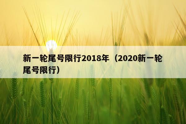 新一轮尾号限行2018年（2020新一轮尾号限行）