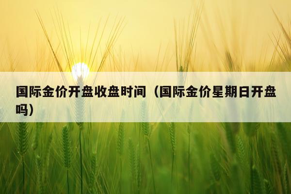 国际金价开盘收盘时间（国际金价星期日开盘吗）