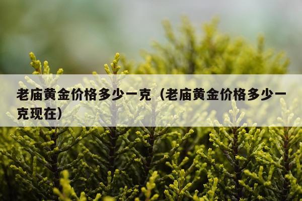 老庙黄金价格多少一克(老庙黄金价格多少一克现在)
