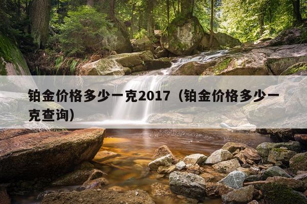 铂金价格多少一克2017(铂金价格多少一克查询)