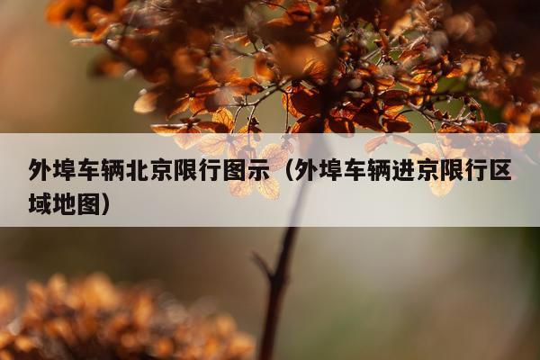 外埠车辆北京限行图示(外埠车辆进京限行区域地图)
