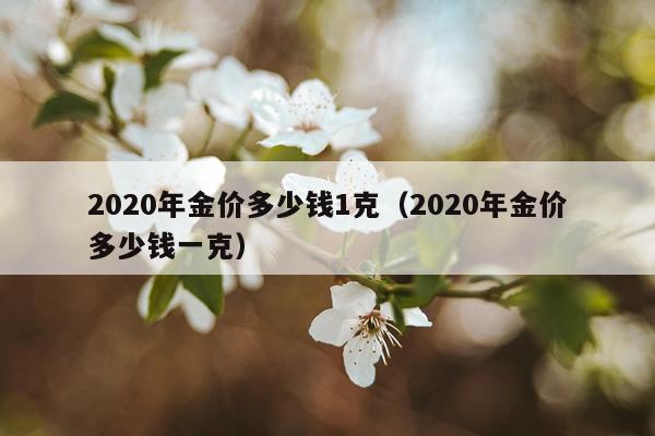 2020年金价多少钱1克（2020年金价多少钱一克）