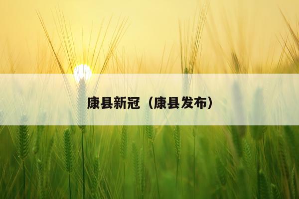 康县新冠(康县发布)