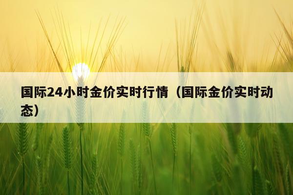 国际24小时金价实时行情（国际金价实时动态）