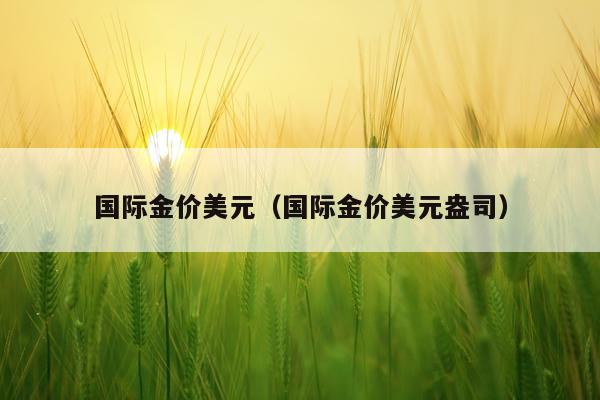 国际金价美元（国际金价美元盎司）