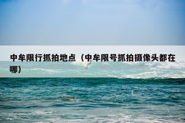 中牟限行抓拍地点（中牟限号抓拍摄像头都在哪）