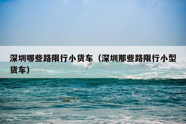 深圳哪些路限行小货车(深圳那些路限行小型货车)