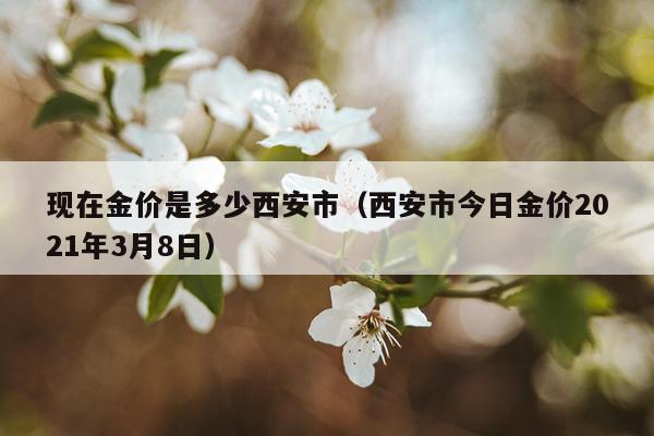 现在金价是多少西安市（西安市今日金价2021年3月8日）