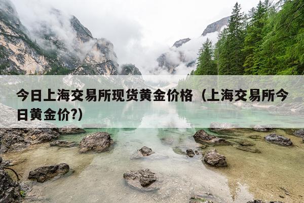今日上海交易所现货黄金价格（上海交易所今日黄金价?）