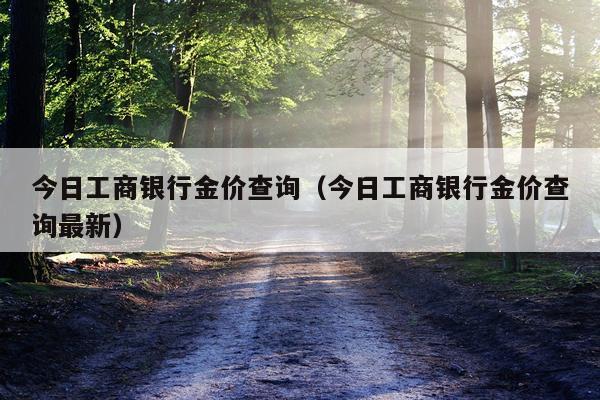 今日工商银行金价查询（今日工商银行金价查询最新）