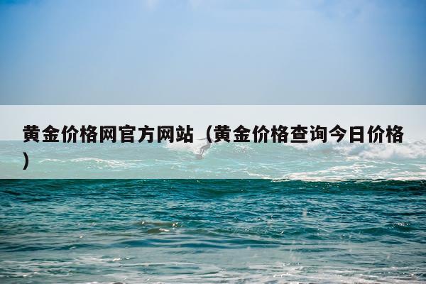 黄金价格网官方网站（黄金价格查询今日价格）