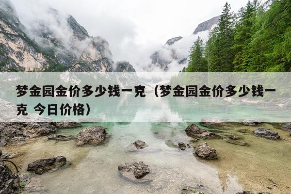 梦金园金价多少钱一克（梦金园金价多少钱一克 今日价格）