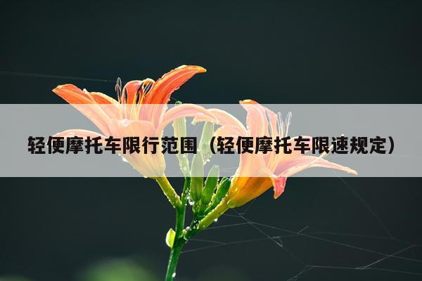 轻便摩托车限行范围(轻便摩托车限速规定)