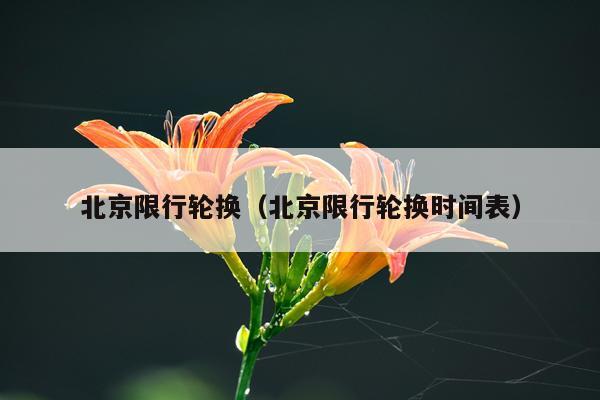 北京限行轮换（北京限行轮换时间表）