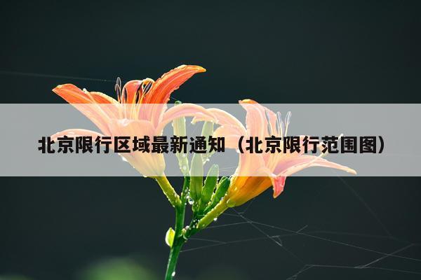 北京限行区域最新通知（北京限行范围图）