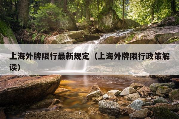 上海外牌限行最新规定（上海外牌限行政策解读）
