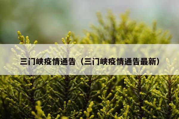 三门峡疫情通告（三门峡疫情通告最新）