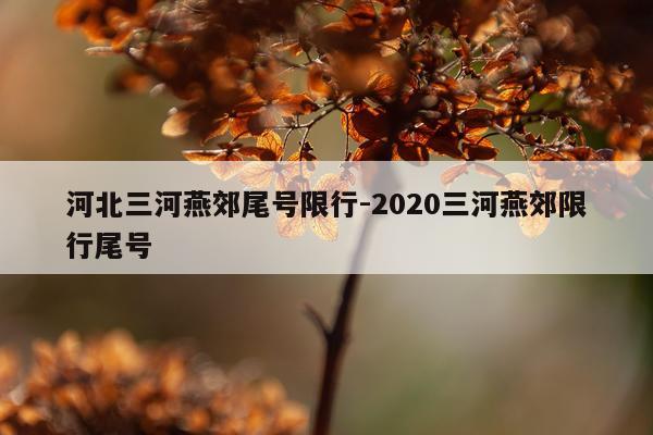 河北三河燕郊尾号限行-2020三河燕郊限行尾号