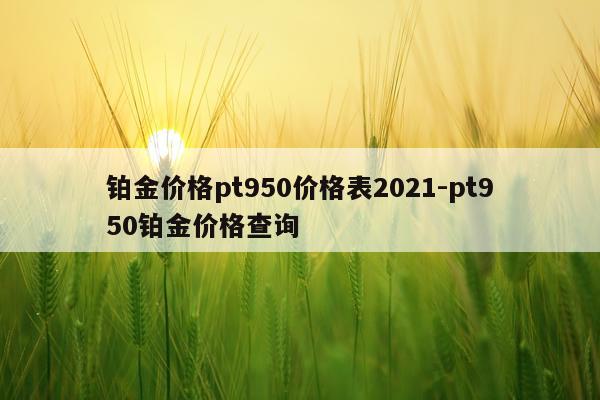 铂金价格pt950价格表2021-pt950铂金价格查询