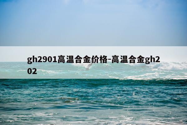 gh2901高温合金价格-高温合金gh202
