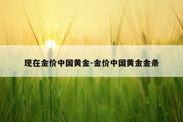 现在金价中国黄金-金价中国黄金金条