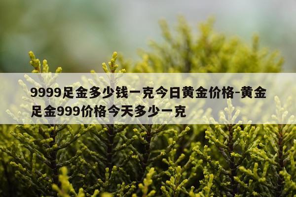 9999足金多少钱一克今日黄金价格-黄金足金999价格今天多少一克