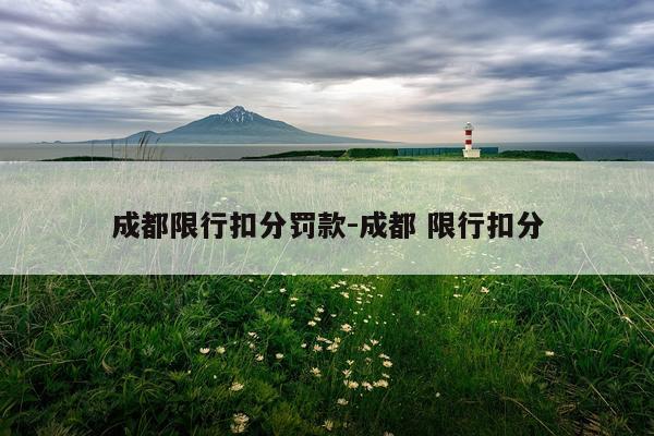 成都限行扣分罚款-成都 限行扣分