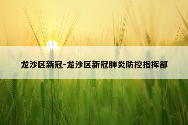 龙沙区新冠-龙沙区新冠肺炎防控指挥部