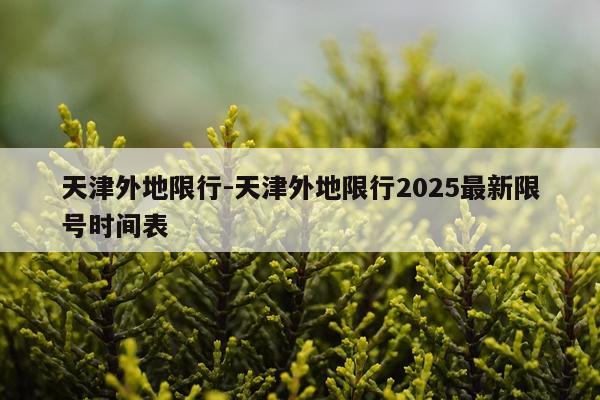 天津外地限行-天津外地限行2025最新限号时间表