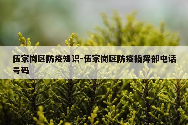 伍家岗区防疫知识-伍家岗区防疫指挥部电话号码
