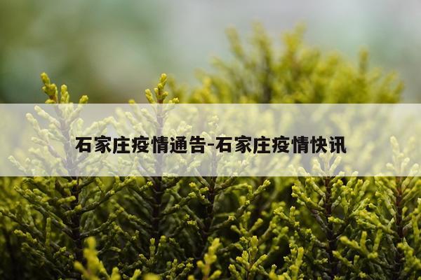 石家庄疫情通告-石家庄疫情快讯