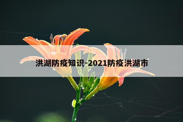 洪湖防疫知识-2021防疫洪湖市